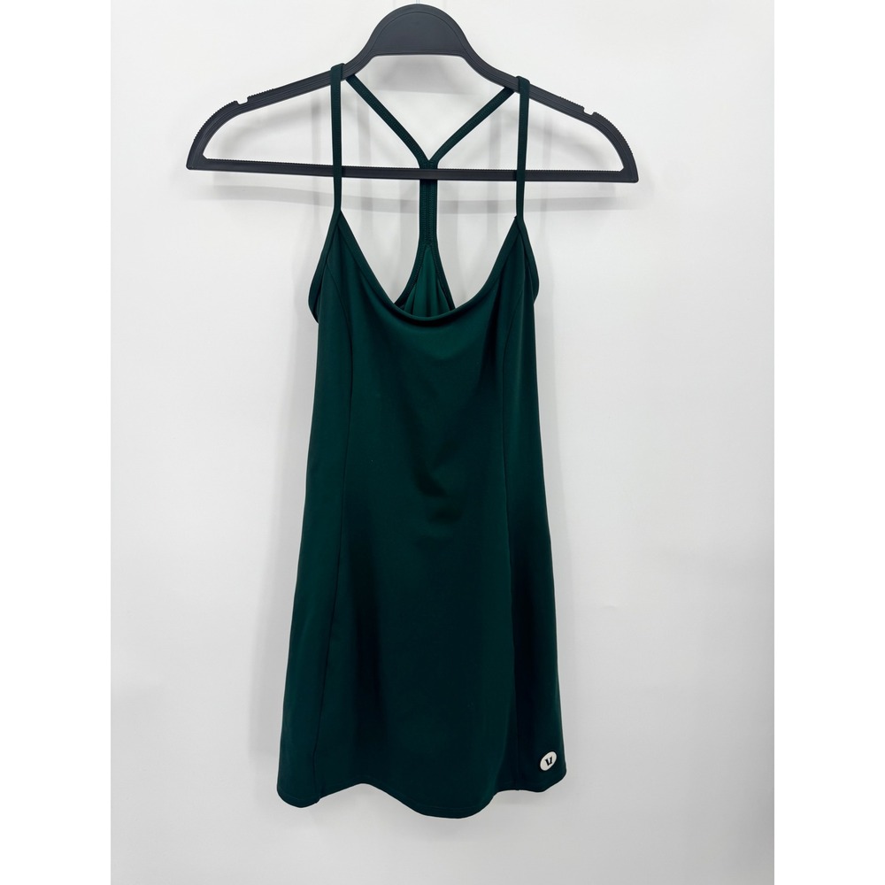 Vuori One Shot Tennis Dress Womens XS Forest Green Activewear VW610